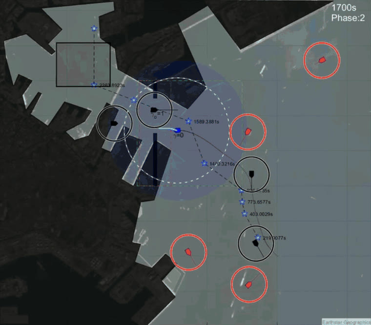 Hierarchical Vessel Safe Operation in a Port through CBF, MPC and RRT-like Spatiotemporal Path Planning